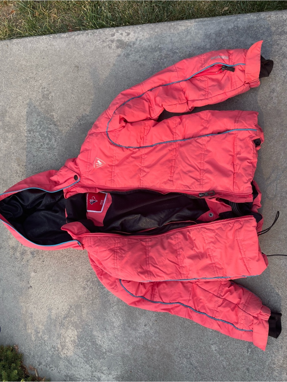 Rossignol Kids Coral-pink Hooded Puffer Jacket